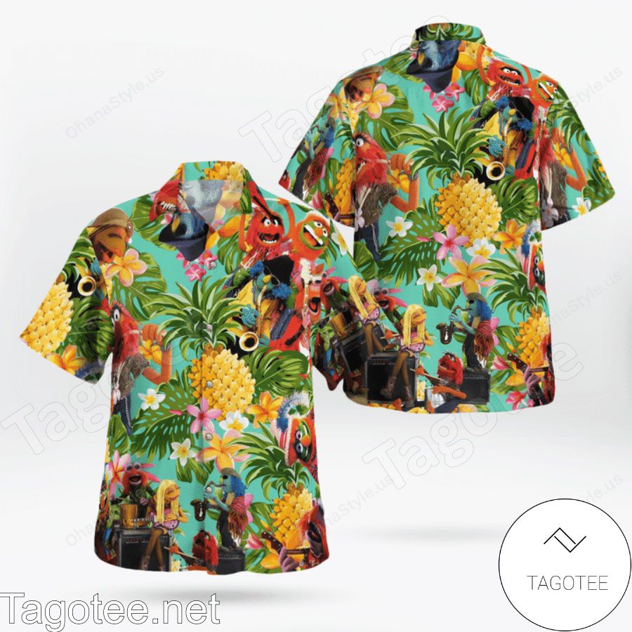 The Muppet Electric Mayhem Pineapple Tropical Hawaiian Shirt And Short