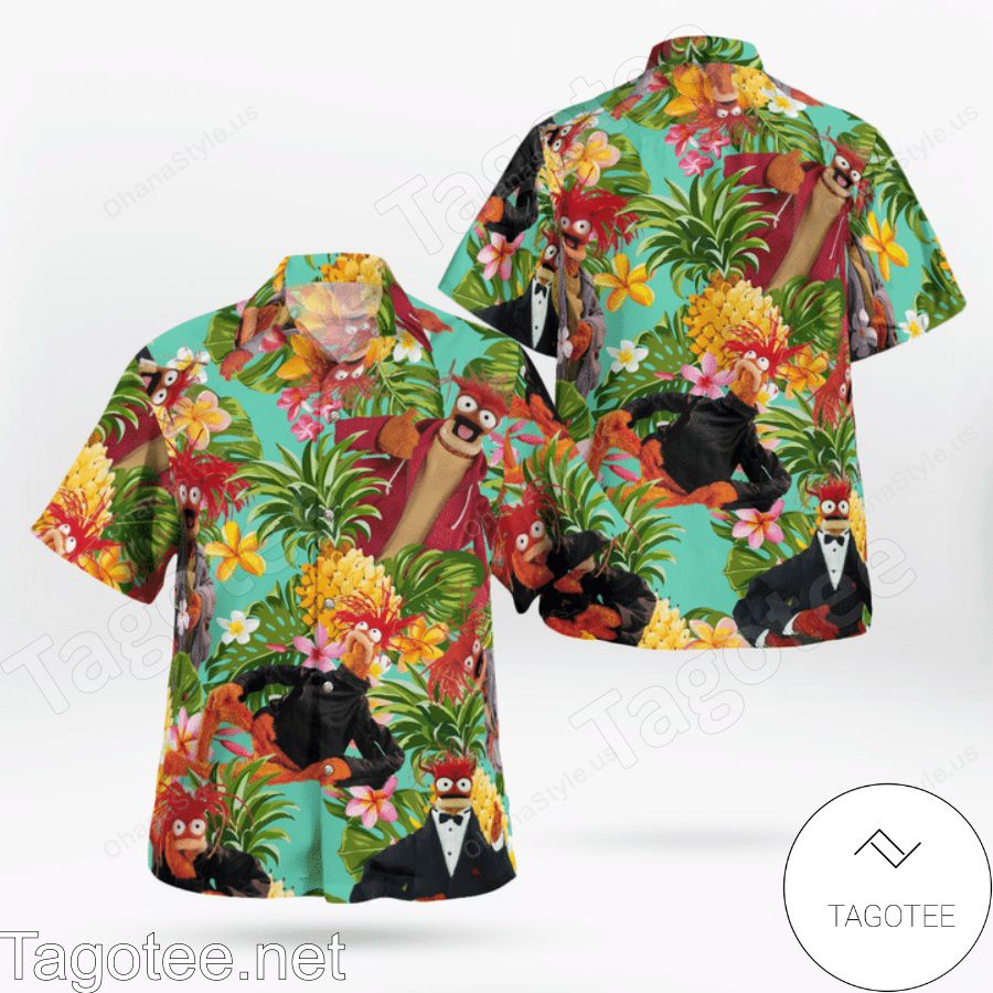 The Muppet Pepe The King Prawn Pineapple Tropical Hawaiian Shirt And Short