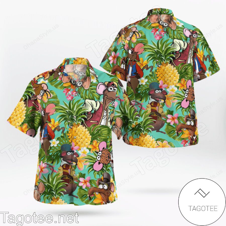 The Muppet Rizzo The Rat Pineapple Tropical Hawaiian Shirt And Short