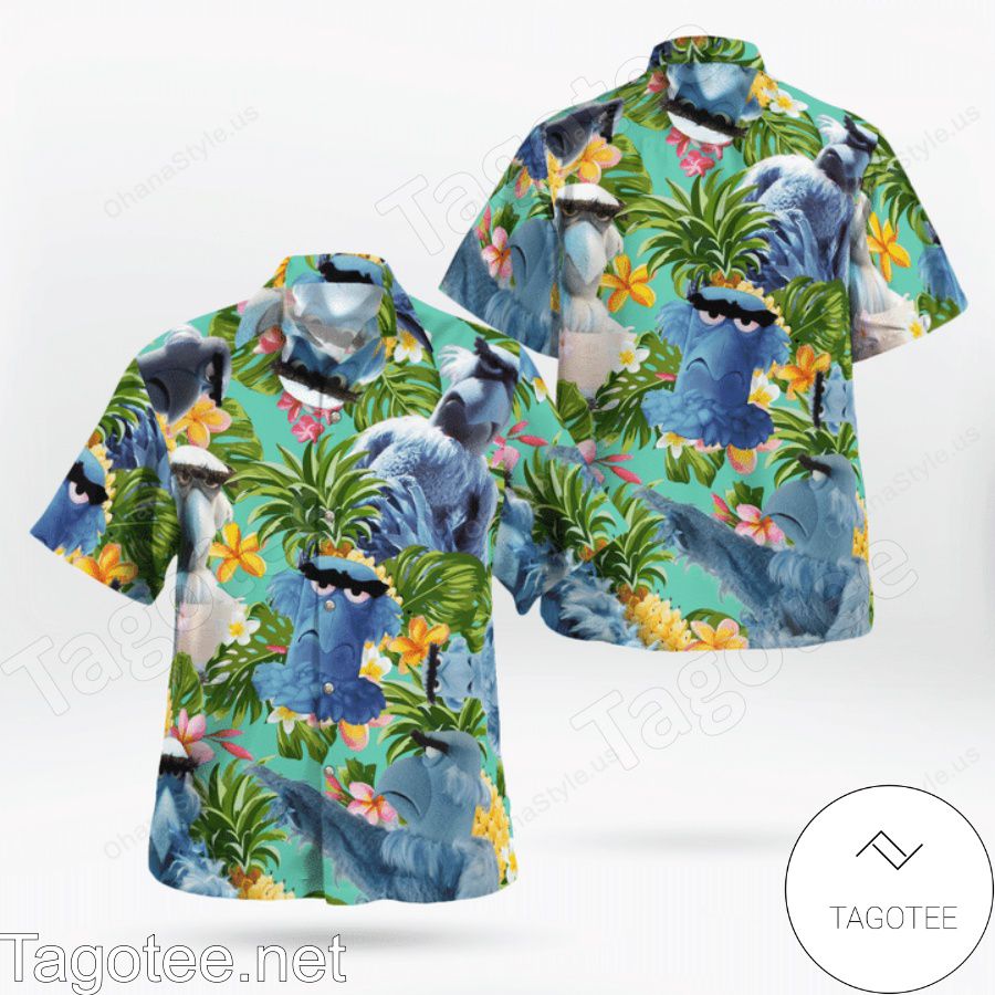 The Muppet Sam The Eagle Pineapple Tropical Hawaiian Shirt And Short
