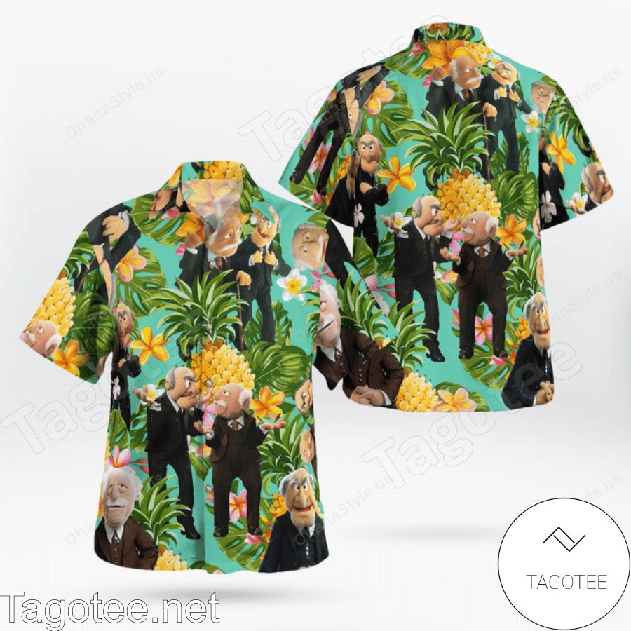The Muppet Statler And Waldorf Pineapple Tropical Hawaiian Shirt And Short
