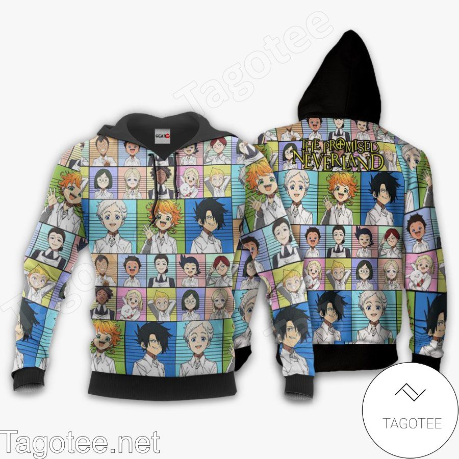 The Promised Neverland Characters Custom Anime Jacket, Hoodie, Sweater, T-shirt b