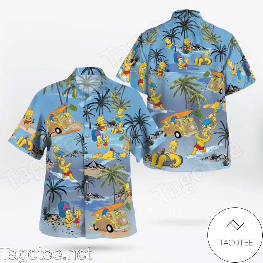 Best Gift The Simpsons Family On The Beach Hawaiian Shirt ...