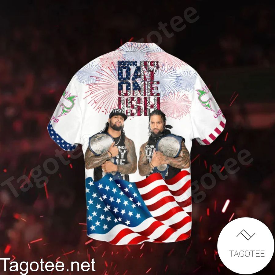 Real The Usos Brother American Flag Firework Independence Day Hawaiian Shirt