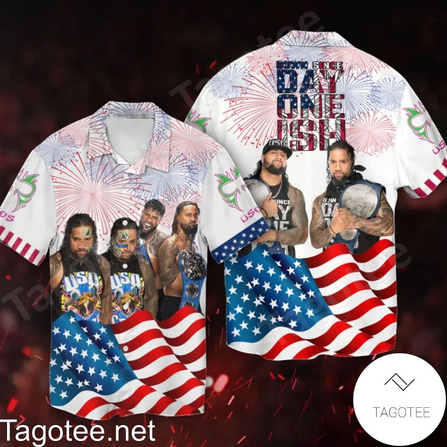 Father's Day Gift The Usos Brother American Flag Firework Independence Day Hawaiian Shirt