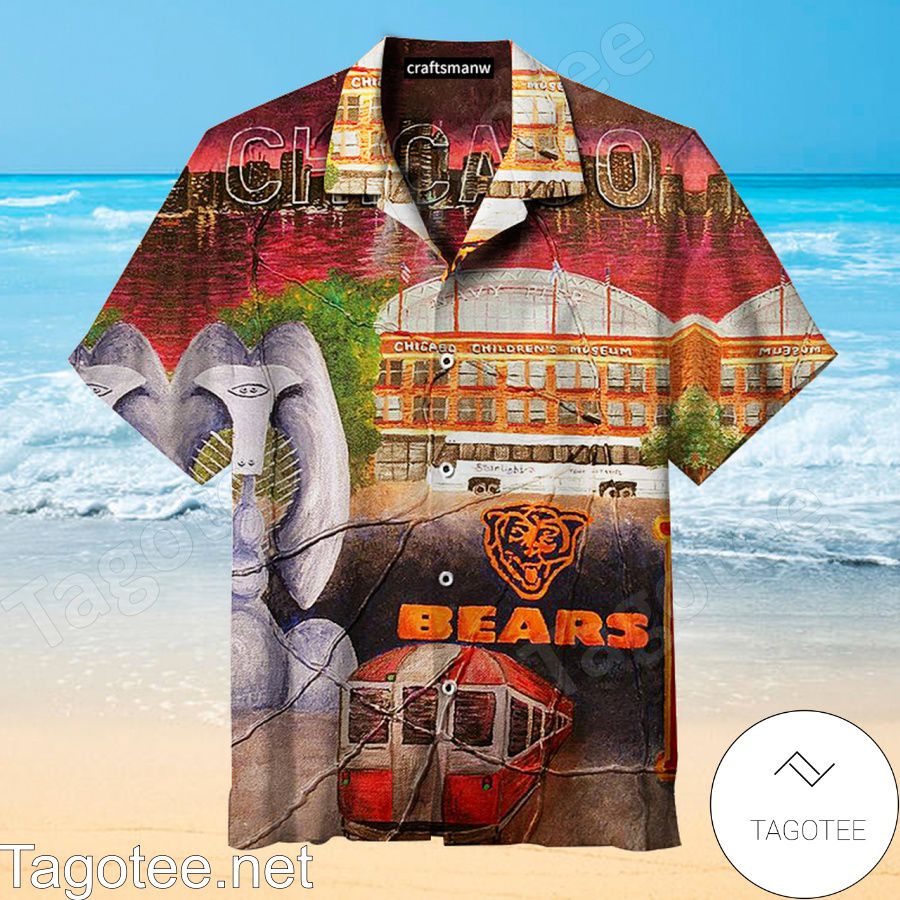 The Vintage Chicago Bears Chicago Children's Museum Hawaiian Shirt
