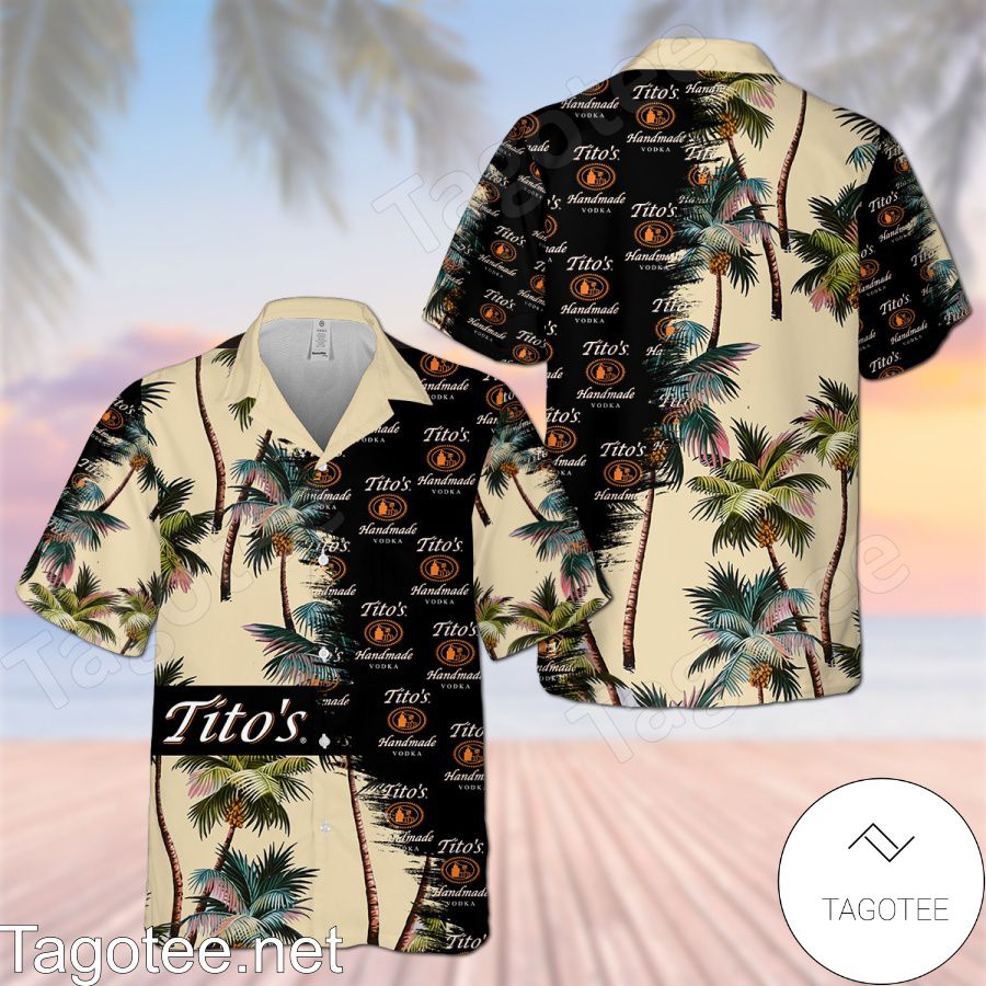 Tito's Handmade Vodka Palm Tree Hawaiian Shirt And Short