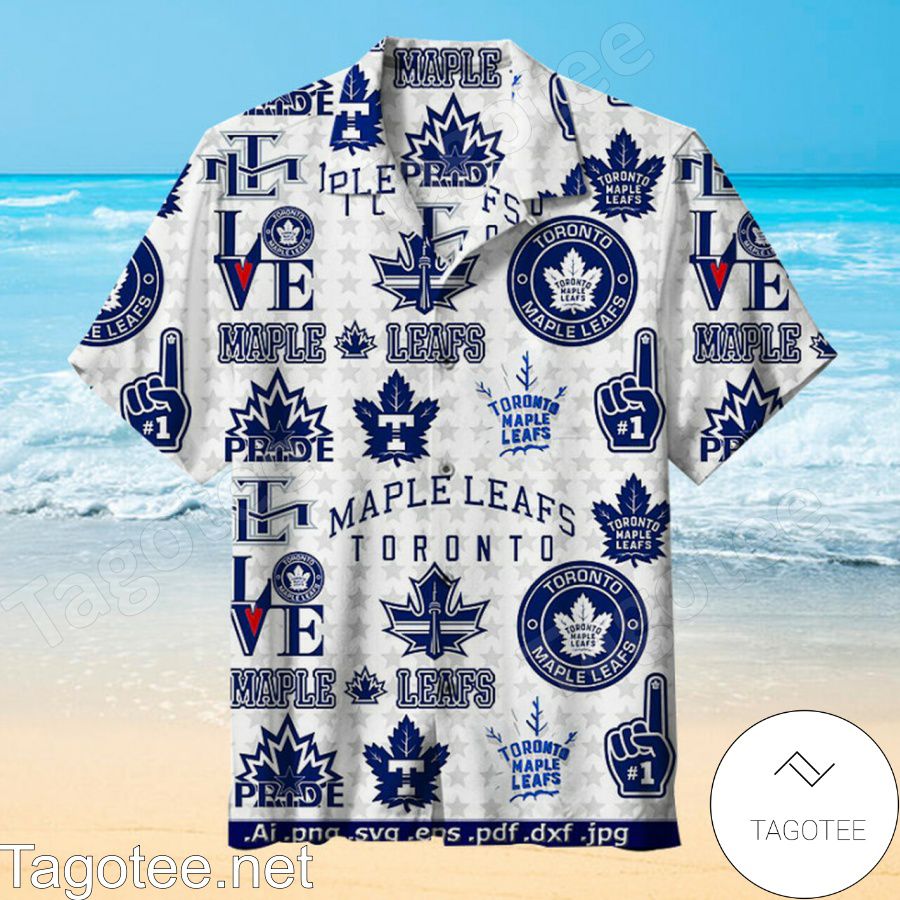 Toronto Maple Leaf Love Pride Grey Star White Background Hawaiian Shirt