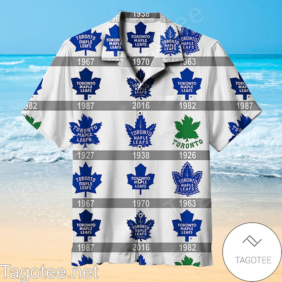 Toronto Maple Leafs Logos History Hawaiian Shirt