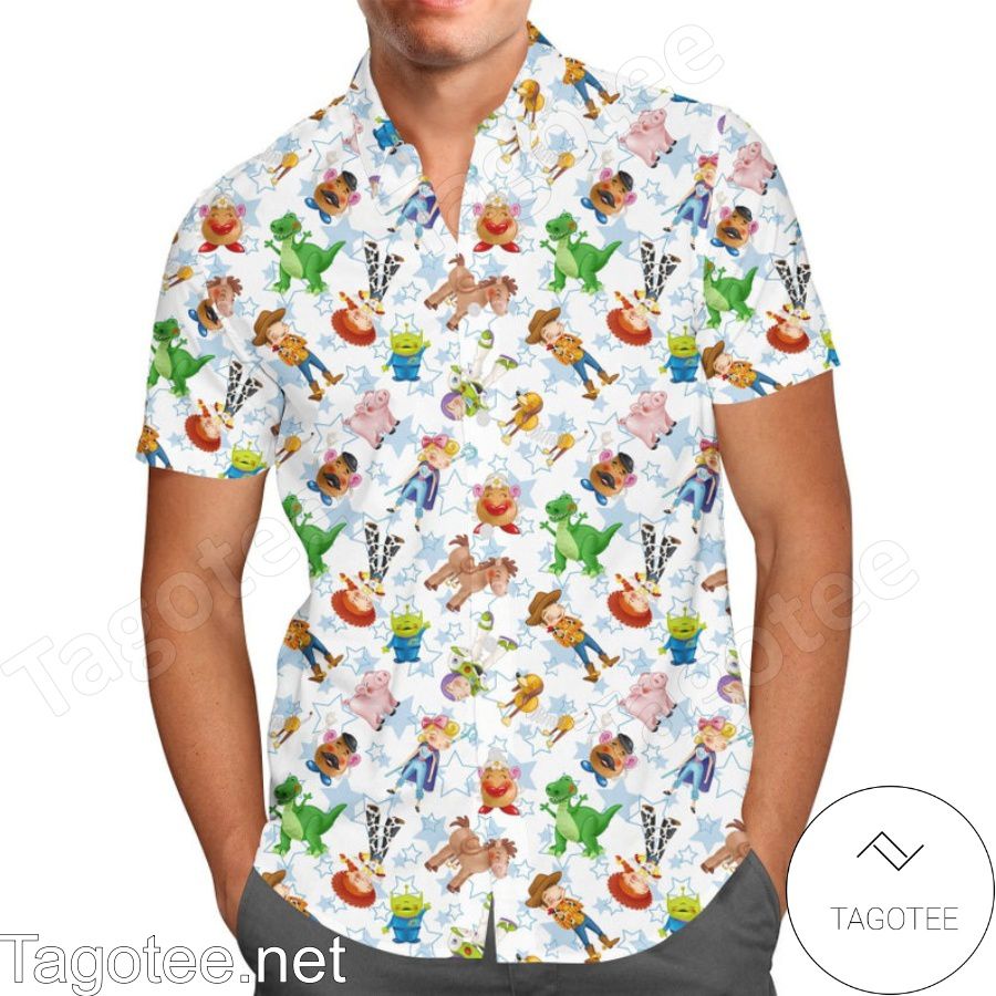 Toy Story Friends Disney Pixar Cartoon Graphics Hawaiian Shirt And Short