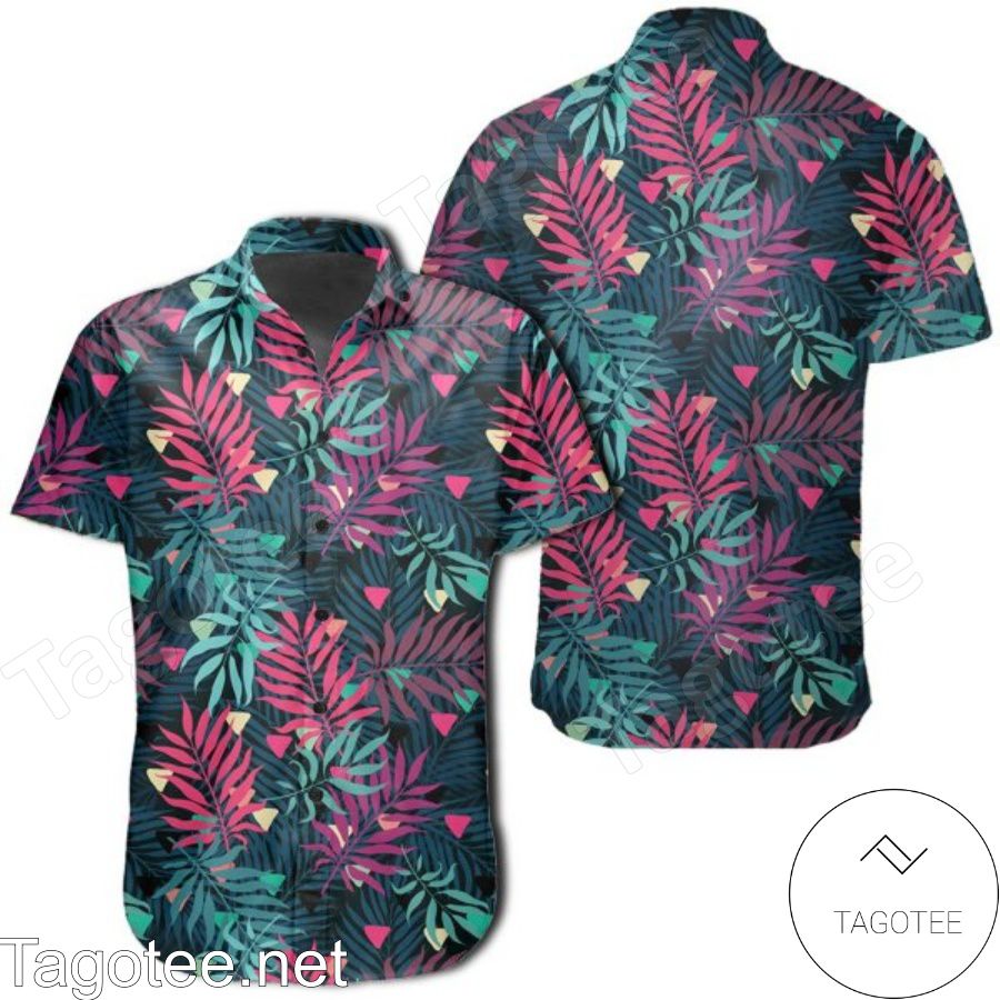 Tropical Palm Leaves Pattern Hawaiian Shirt