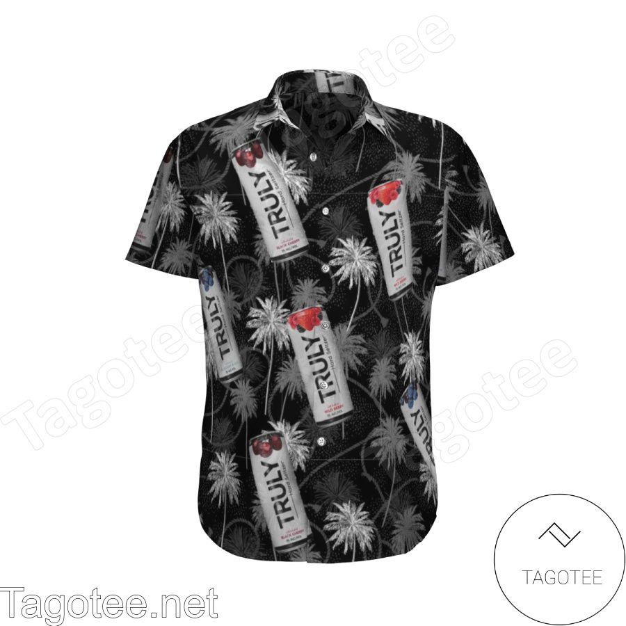 Truly Hard Seltzer Black Hawaiian Shirt And Short