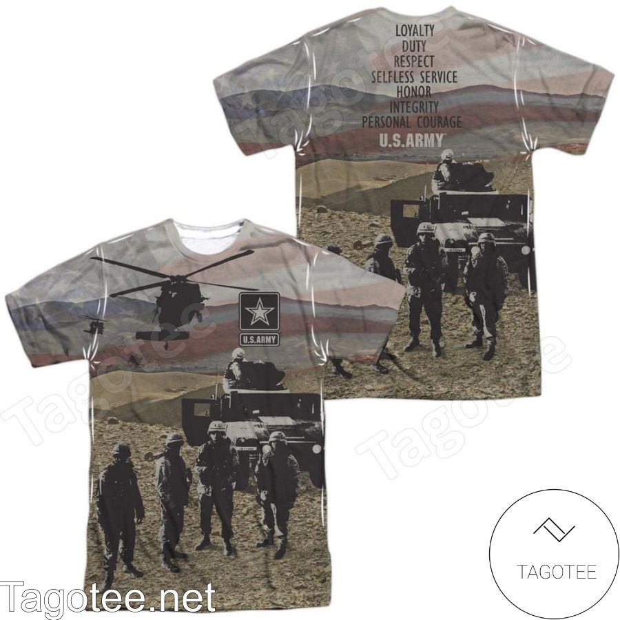 U.S. Army Values All Over Print Shirts
