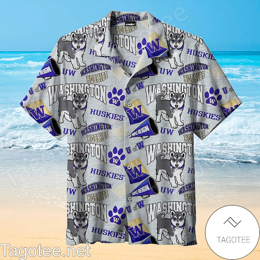 University Of Washington Huskies Purple Reign Grey Hawaiian Shirt