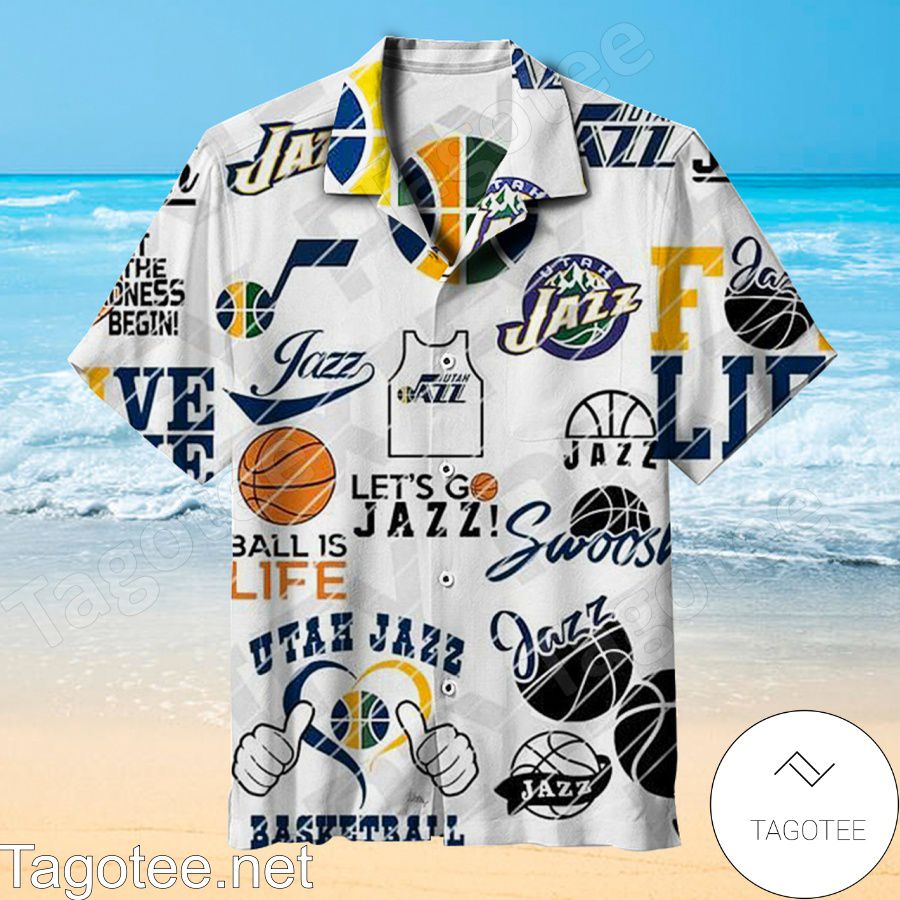 Utah Jazz Basketball Ball Is Life Hawaiian Shirt