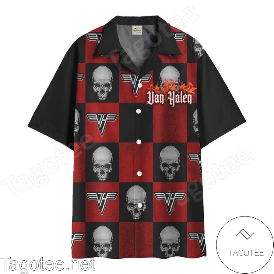 Van Halen Skull Hawaiian Shirt And Short