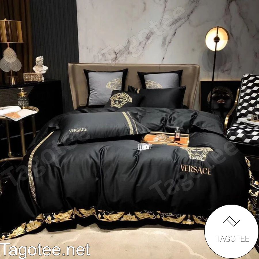 Versace Baroque Border Black Luxury Bedding Set