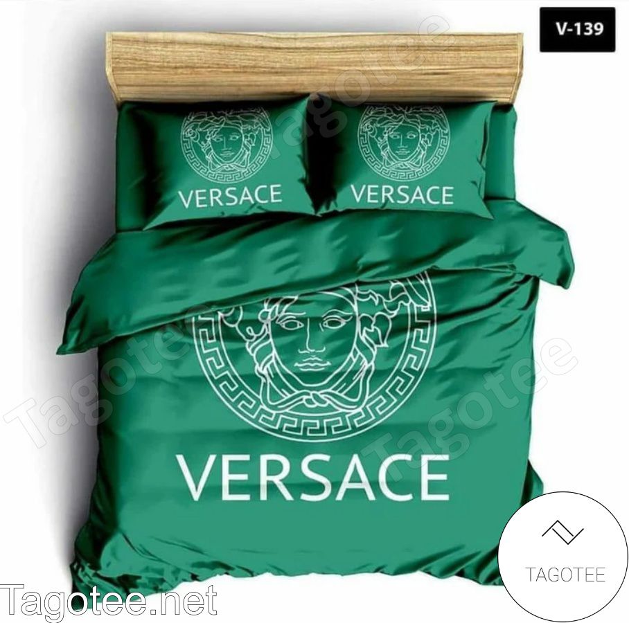 Versace Medusa Logo Green Bedding Set