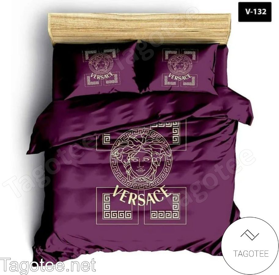 Versace Medusa Logo Purple Luxury Bedding Set
