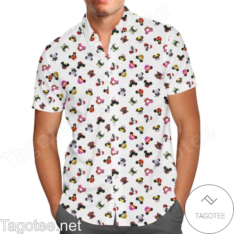 Villains Mouse Ears Disney Cartoon Graphics Inspired Hawaiian Shirt And Short