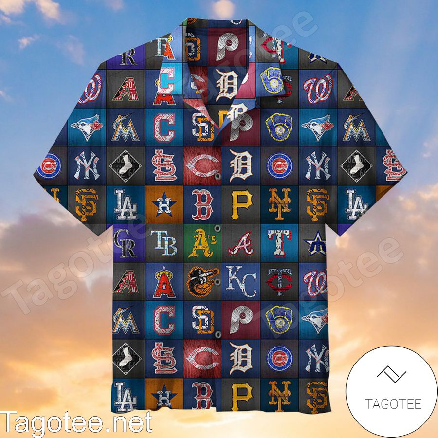 Vintage Baseball Team Logo Collection Hawaiian Shirt