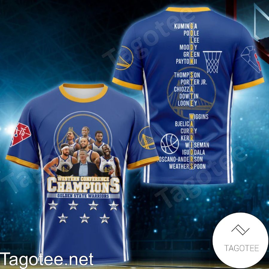 Western Conference Champions Golden State Warriors 7 Time Champions 3D Shirt, Hoodie, Sweatshirt