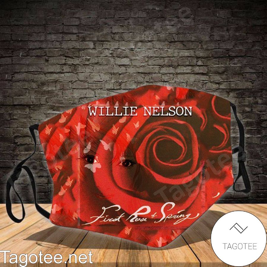 Willie Nelson First Rose Of Spring Album Cover Face Mask