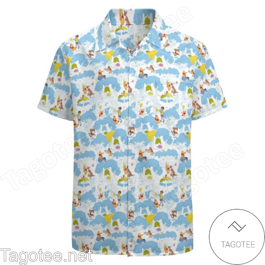 Winnie Pooh At The Honey Tree Hawaiian Shirt And Short