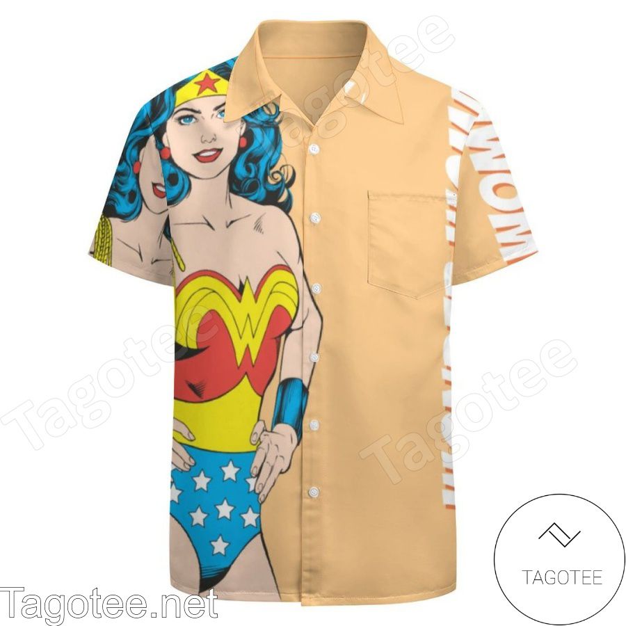 Wonder Woman Vintage Pose Hawaiian Shirt And Short