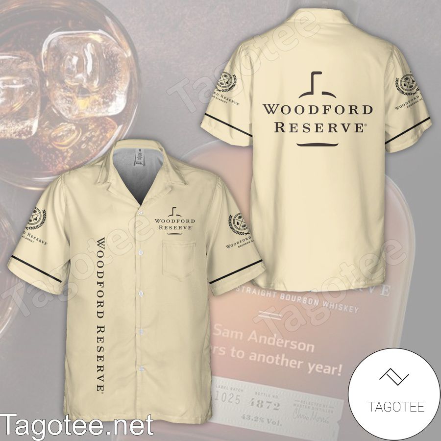 Woodford Reserve Bourbon Beige Hawaiian Shirt And Short