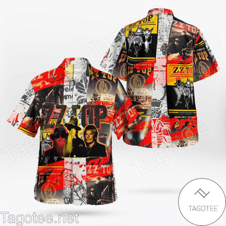 ZZ Top Rock Band Hawaiian Shirt And Short