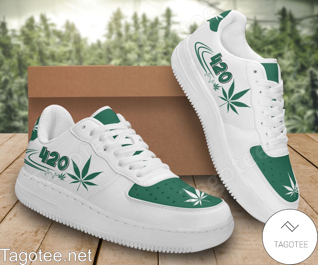 420 Smoking Cannabis Weed Air Force Shoes