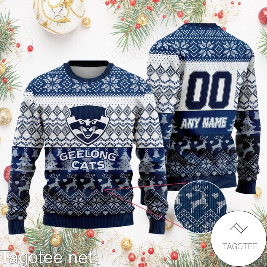 AFL Geelong Cats Ugly Christmas Sweater a