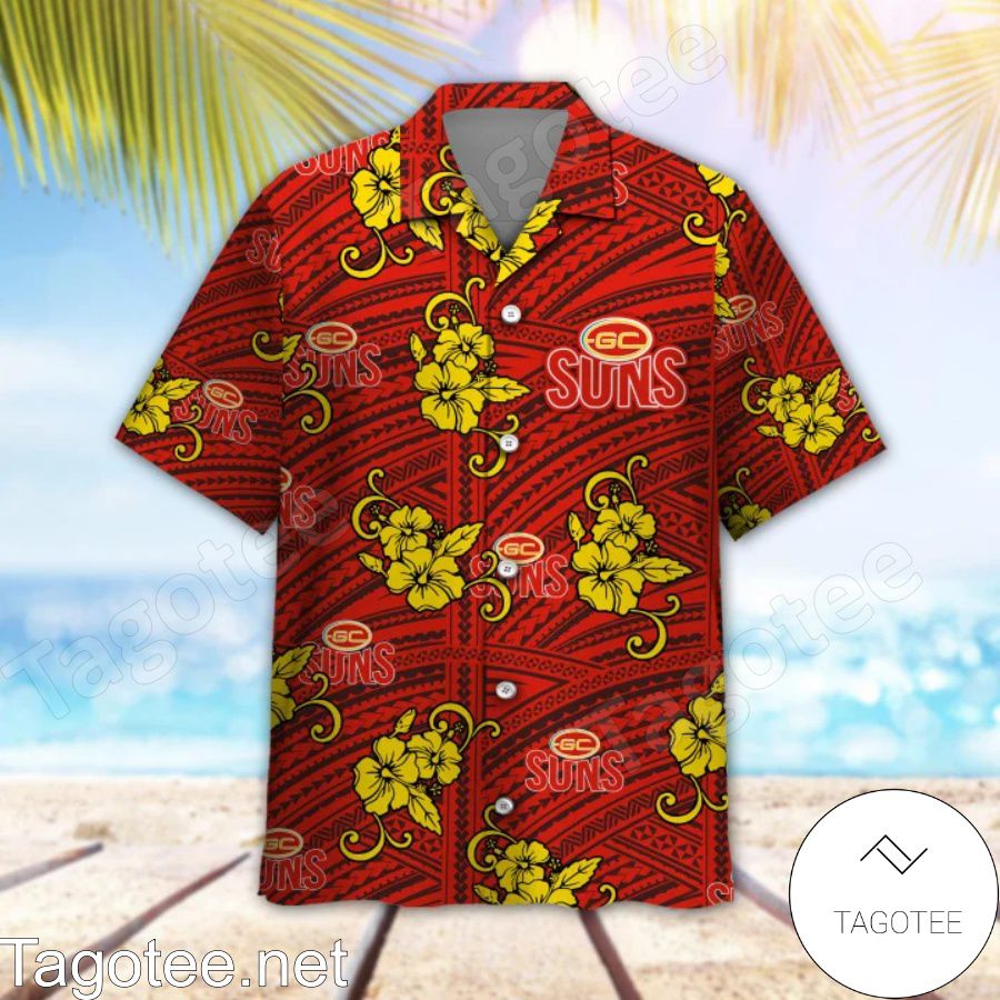 AFL Gold Coast Suns Hawaiian Shirt - Tagotee