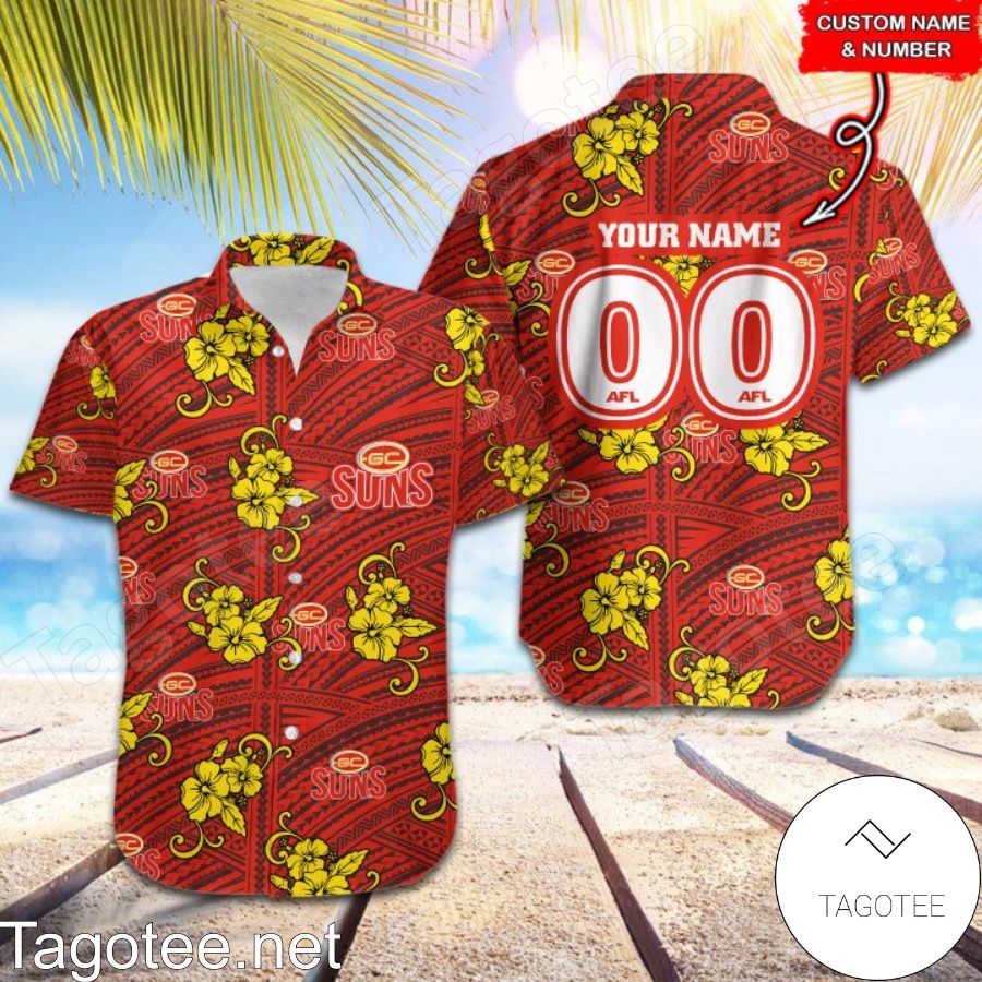 AFL Gold Coast Suns Hawaiian Shirt