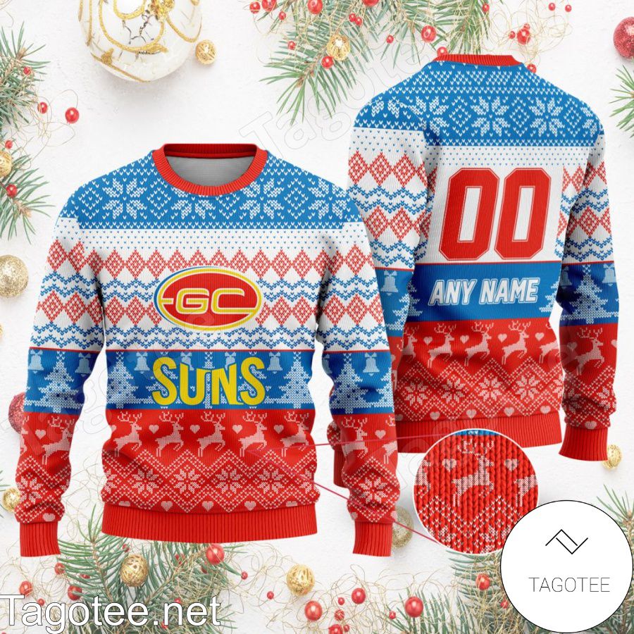 AFL Gold Coast Suns Ugly Christmas Sweater a