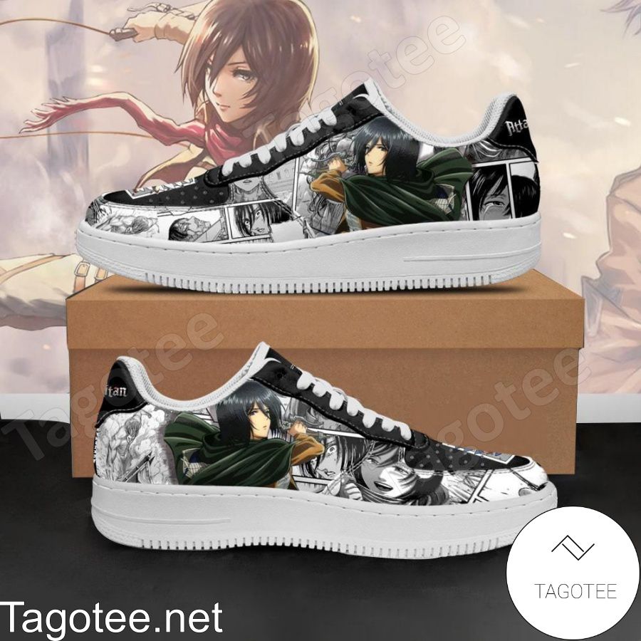 AOT Mikasa Attack On Titan Anime Mixed Manga Air Force Shoes