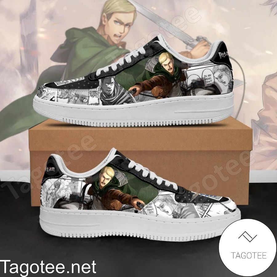 AOT Scout Erwin Attack On Titan Anime Mixed Manga Air Force Shoes