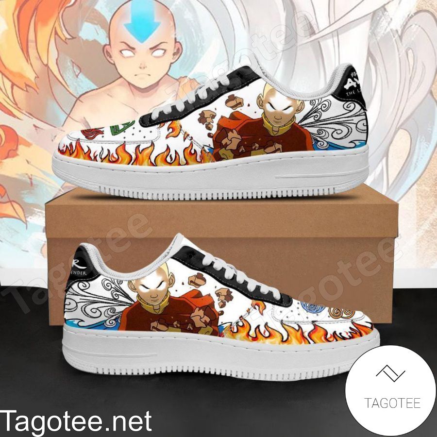 Aang Avatar Airbender Four Nation Tribes Air Force Shoes