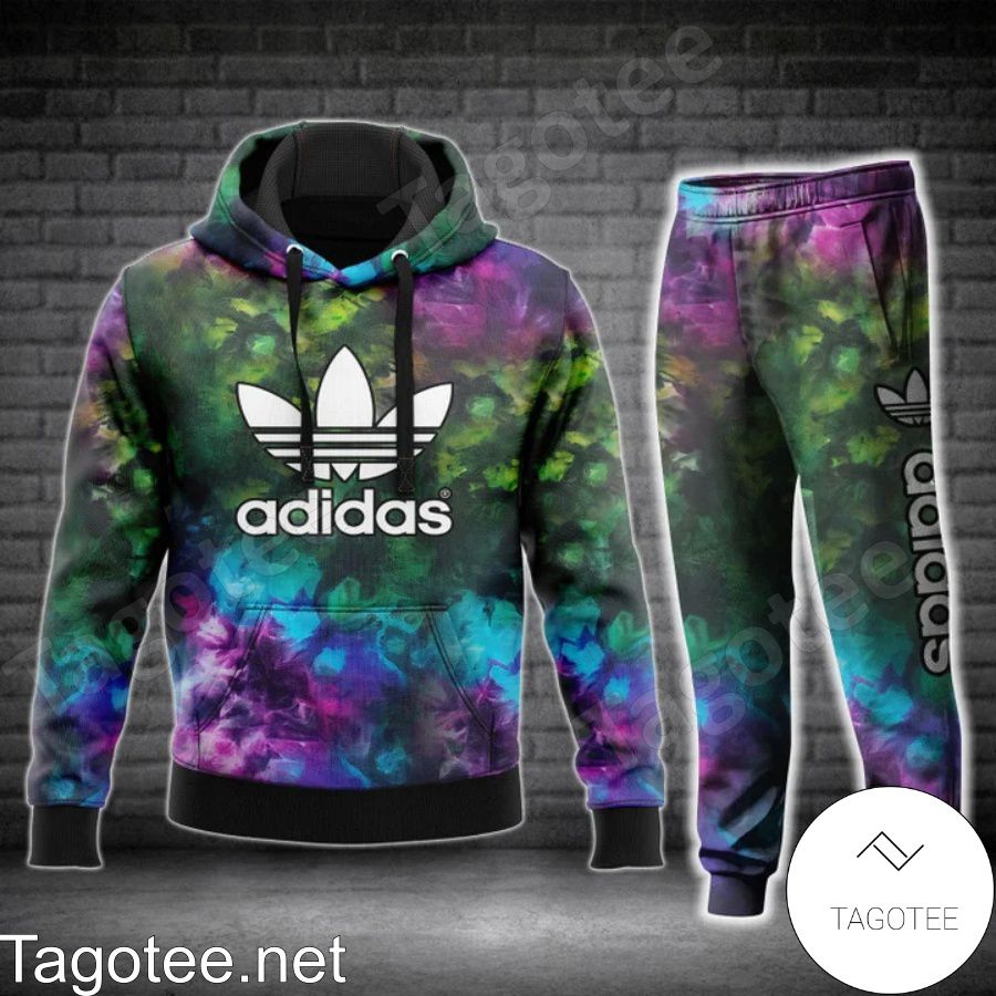 Adidas Luxury Abstract Multicolor Hoodie And Pants