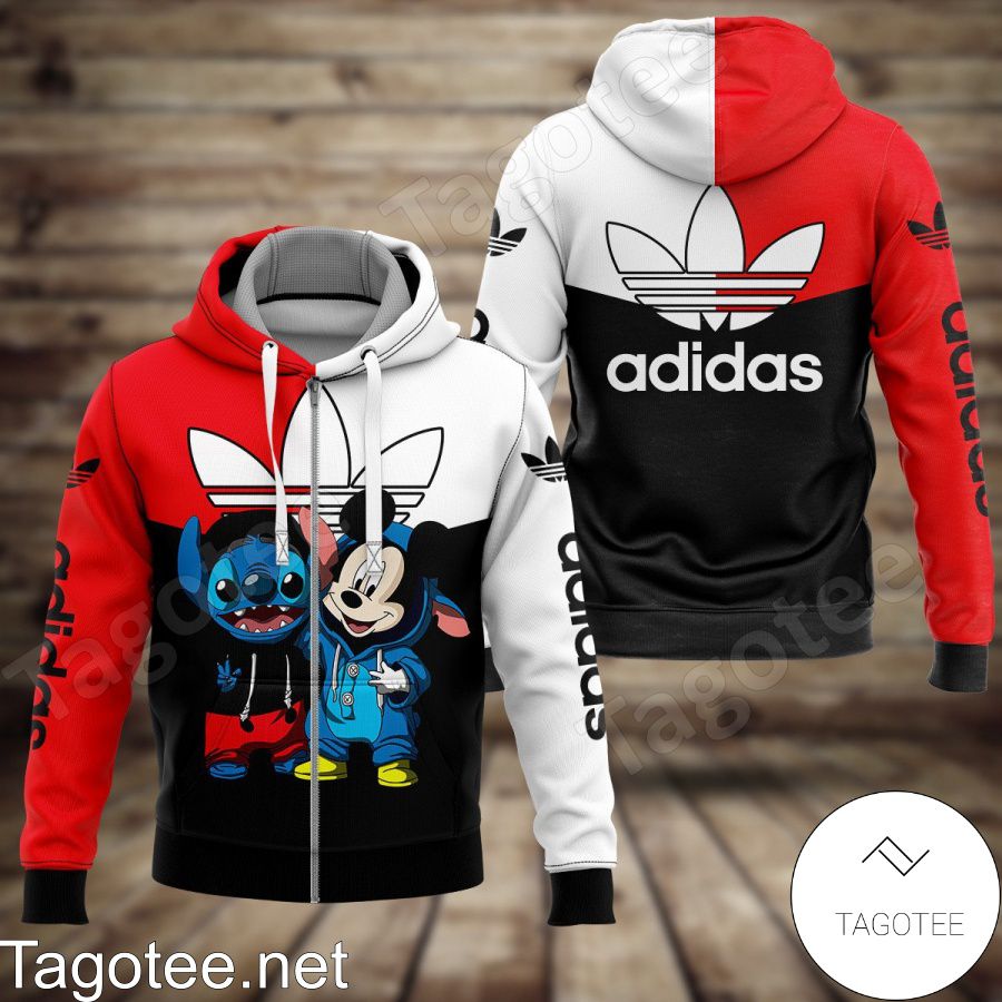 Fast Shipping Adidas With Stitch And Mickey Mouse Hoodie
