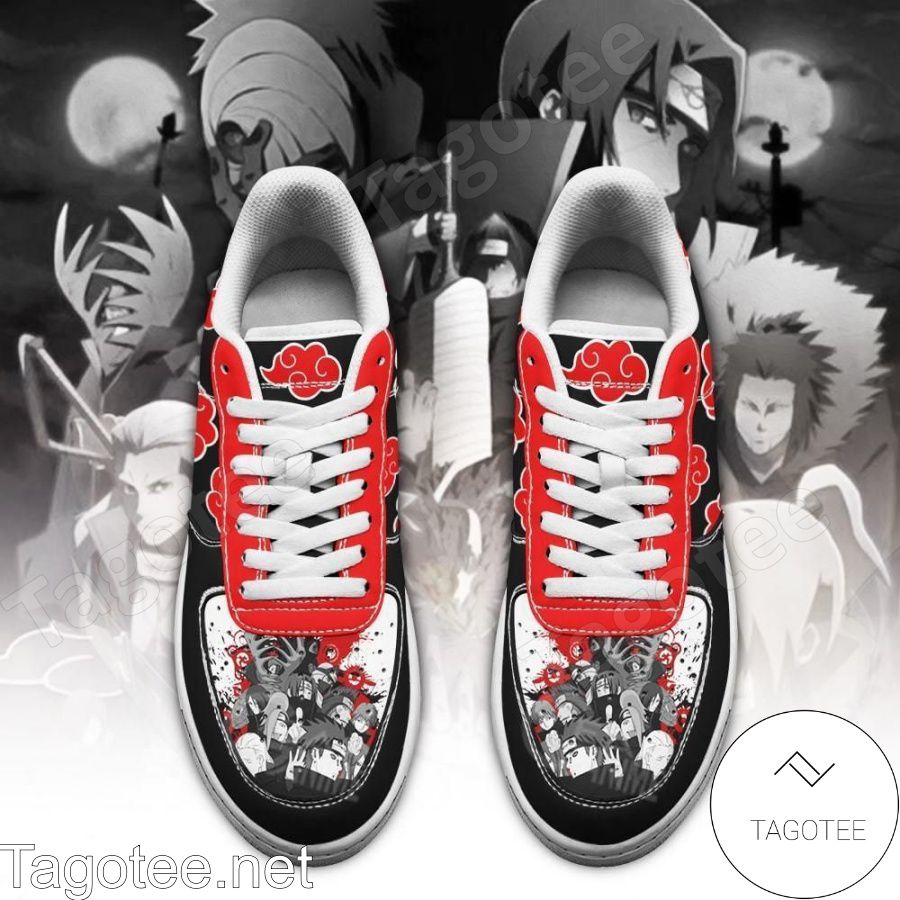 Akatsuki Cloud Black Naruto Anime Air Force Shoes a