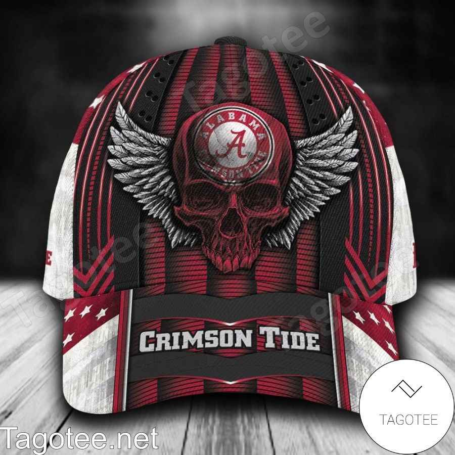 Alabama Crimson Tide Skull Flag NCAA Personalized Cap