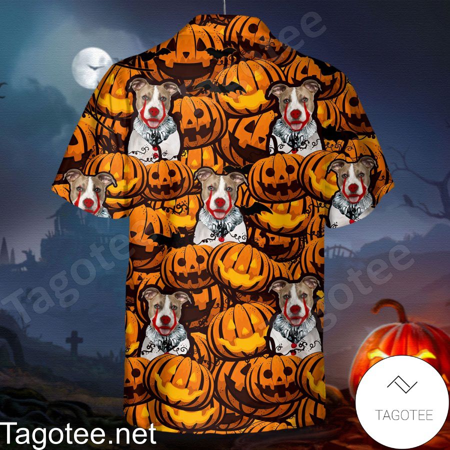 American Staffordshire Terrier Pumpkin Halloween Shirt a