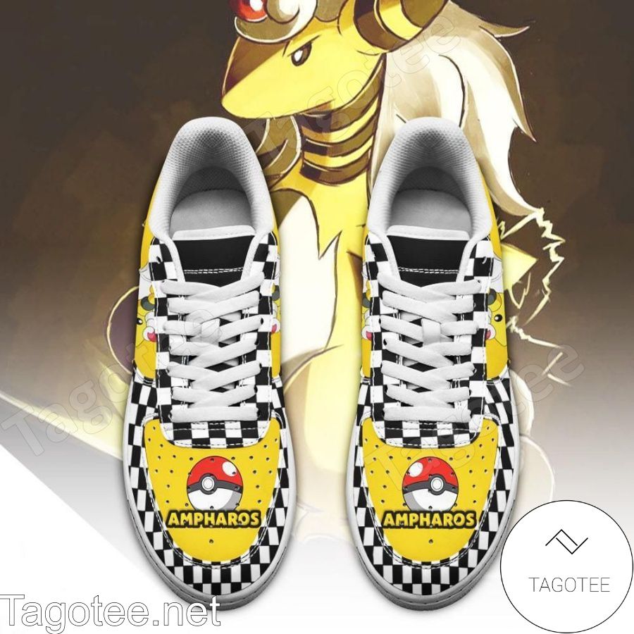 Ampharos Checkerboard Pokemon Air Force Shoes a
