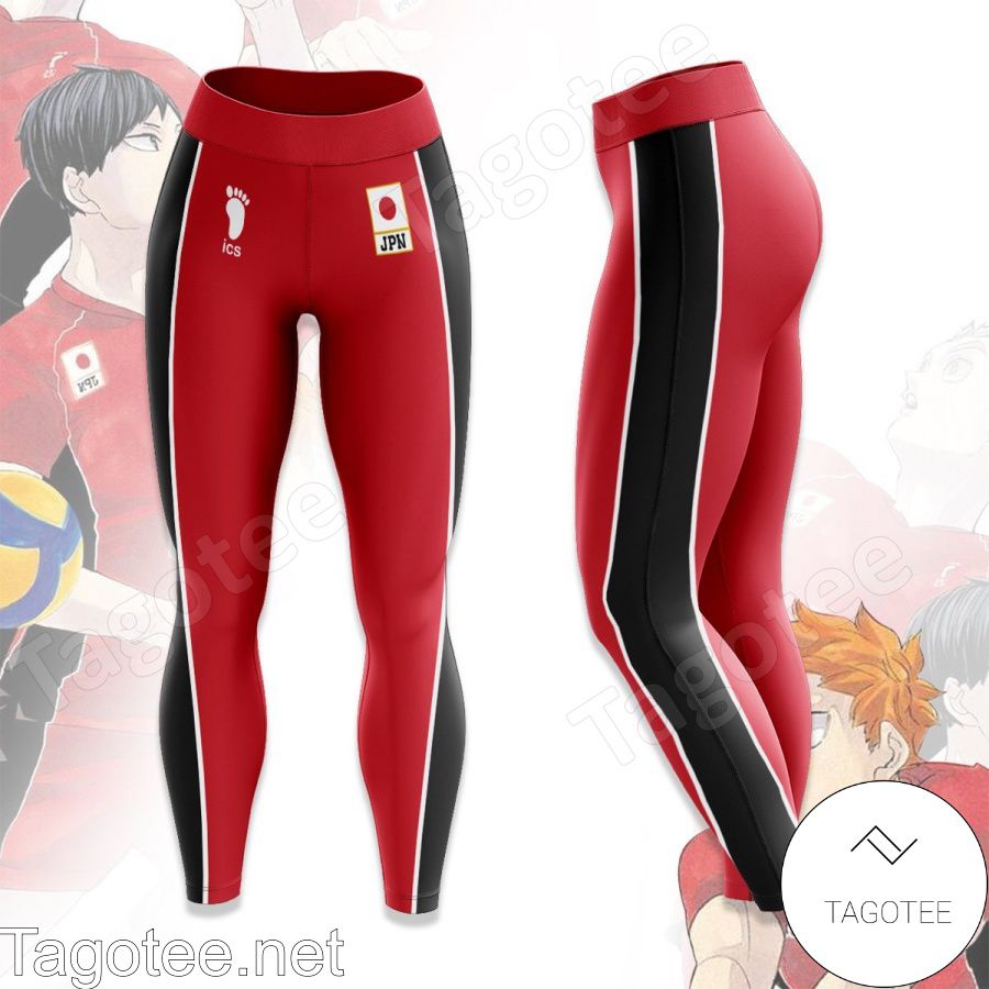 Anime Haikyuu Japan National Team Red Leggings a