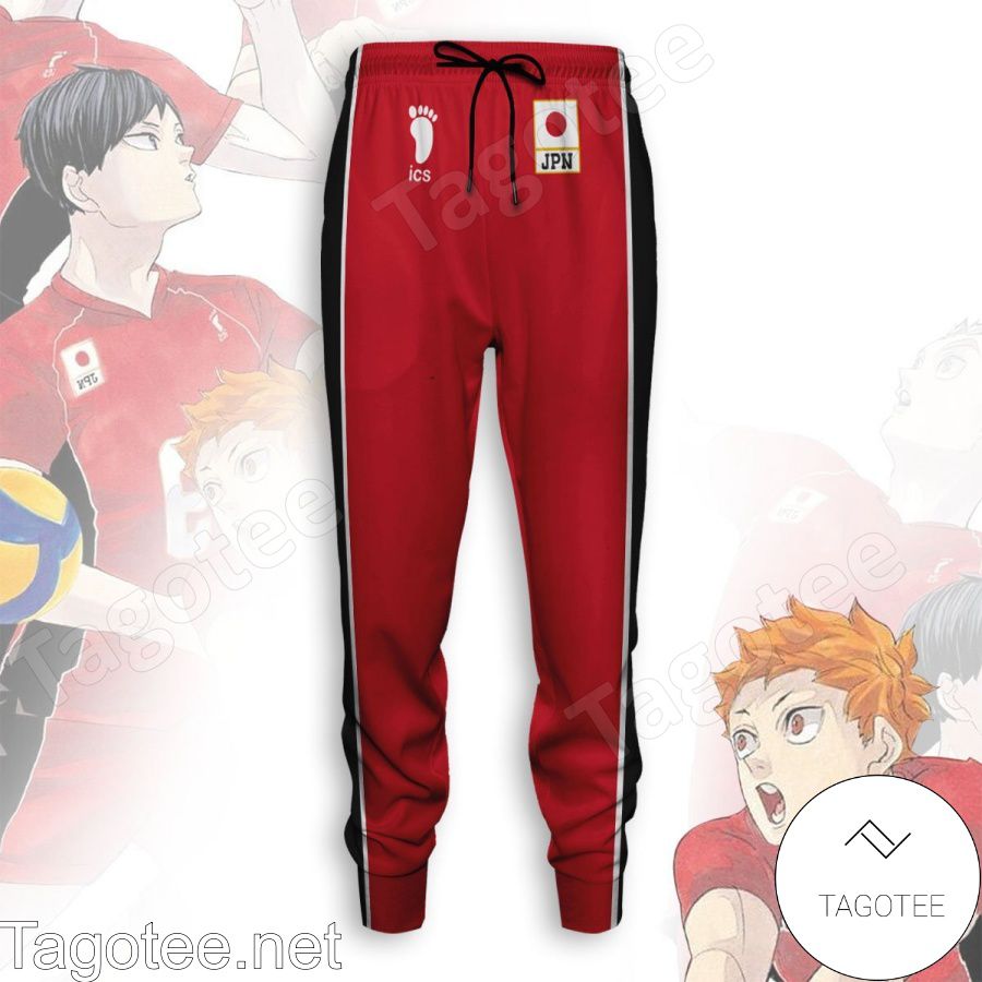 Anime Haikyuu Japan National Team Red Pants a