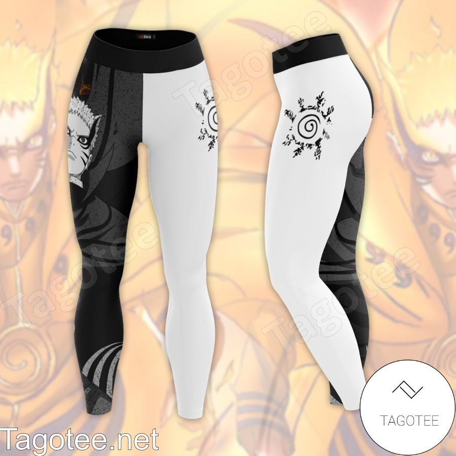 Anime Japan Naruto Cool Black And White Leggings a