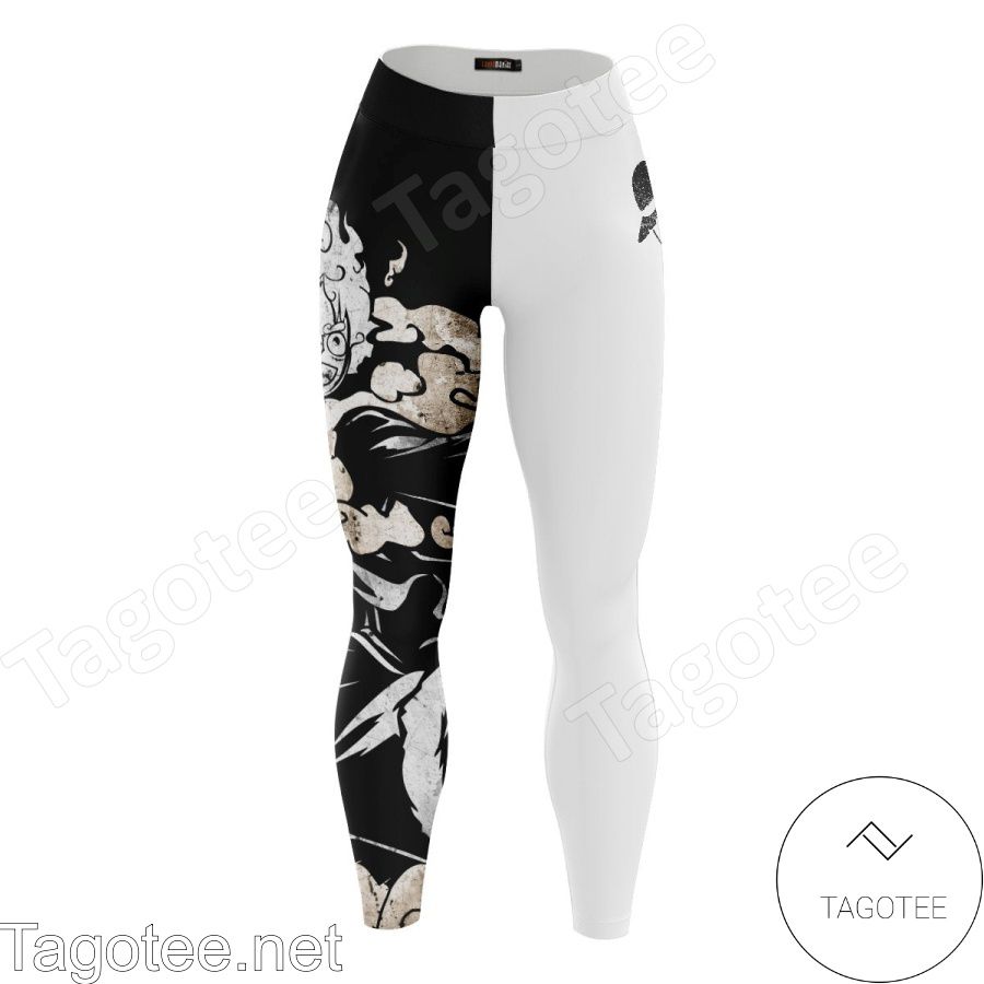  Anime One Piece Luffy Cool Black And White Leggings