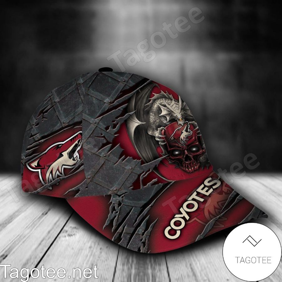 Arizona Coyotes Dragon Crack 3D NHL Custom Name Personalized Cap a
